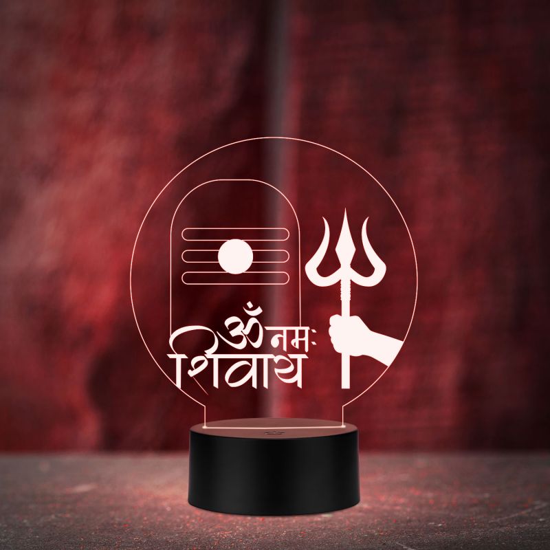 Om Namah Shivay Shivling Night lamp with 16 Color Changing Light Temple, Home Decor